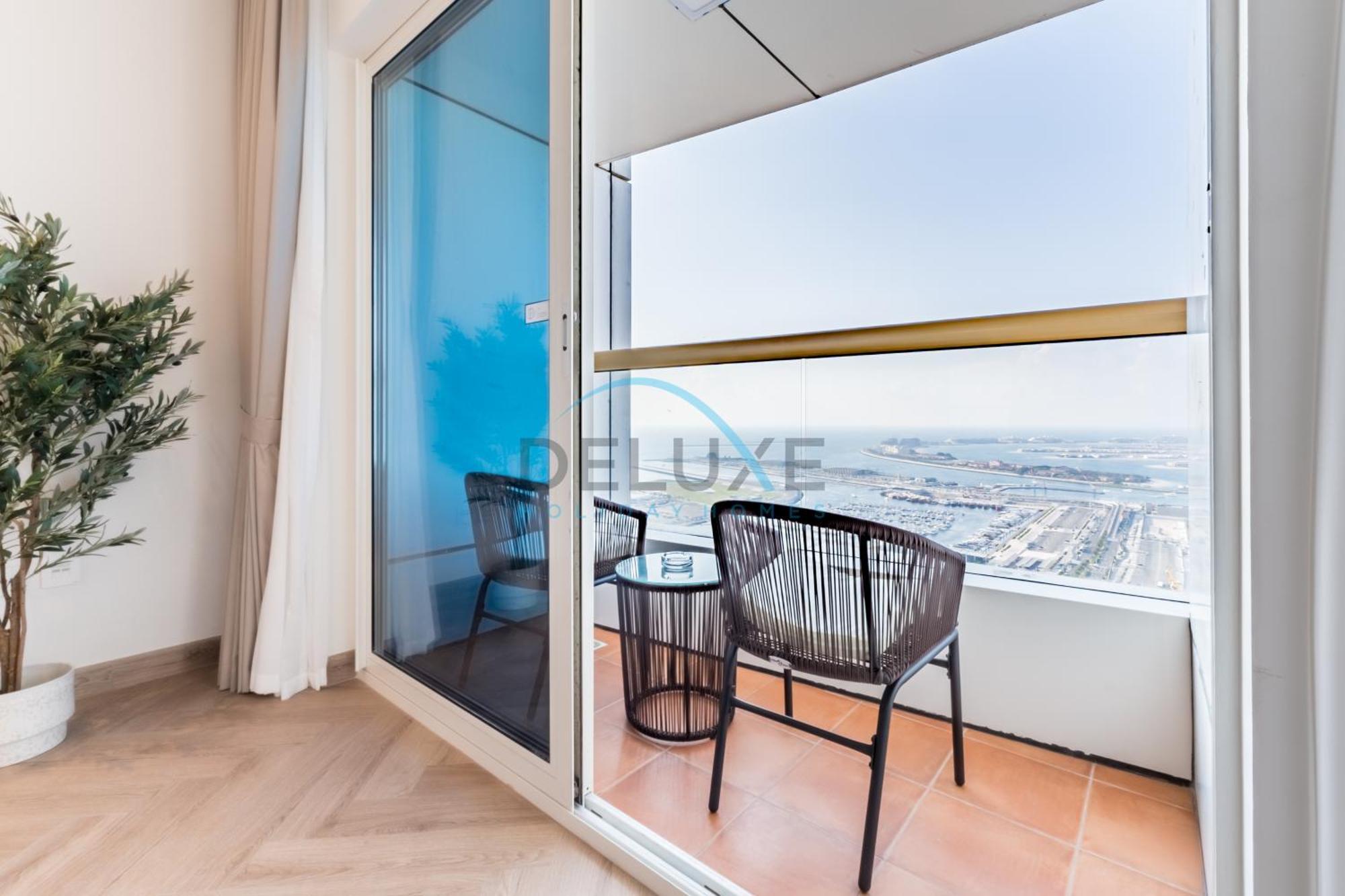 Upgraded 1br Overlooking Palm Jumeirah & Sea Views From Living To Bedroom, Elite Residence, Marina By Deluxe Homes Appartement Dubai