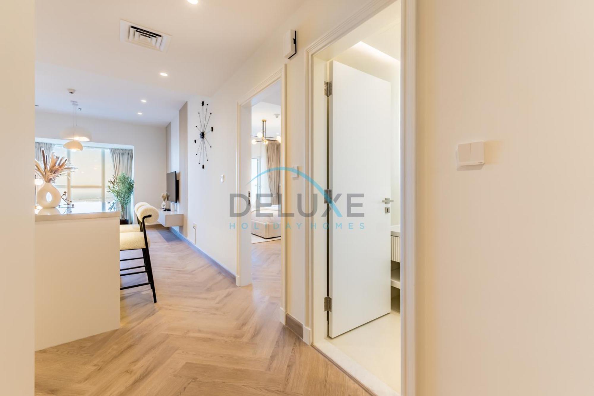 Upgraded 1br Overlooking Palm Jumeirah & Sea Views From Living To Bedroom, Elite Residence, Marina By Deluxe Homes *