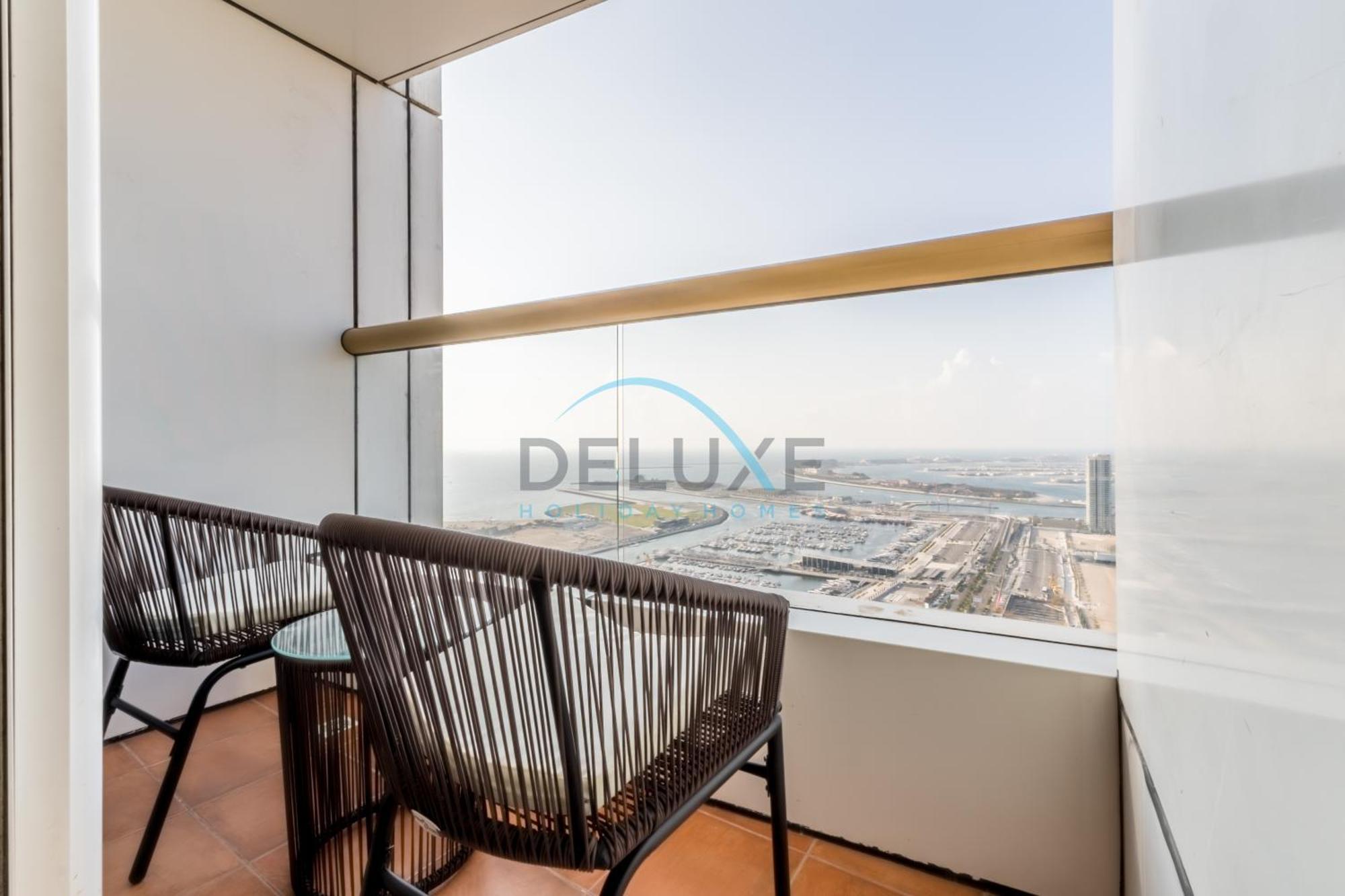 Upgraded 1br Overlooking Palm Jumeirah & Sea Views From Living To Bedroom, Elite Residence, Marina By Deluxe Homes *