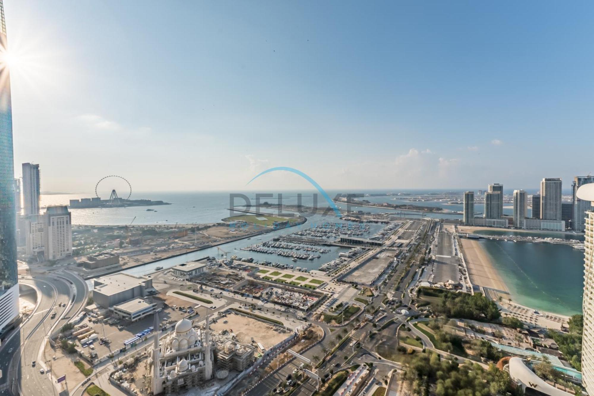 Upgraded 1br Overlooking Palm Jumeirah & Sea Views From Living To Bedroom, Elite Residence, Marina By Deluxe Homes * Dubai